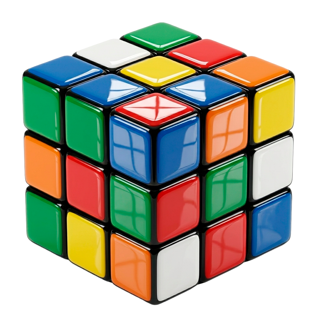 Cubo de Rubik de cerámica flotante